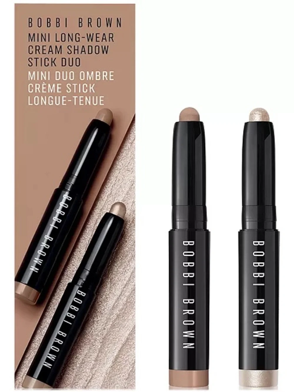 Bobbi Brown Mini Long-Wear Cream Shadow Stick Duo — Taupet & Champagne Shimmer